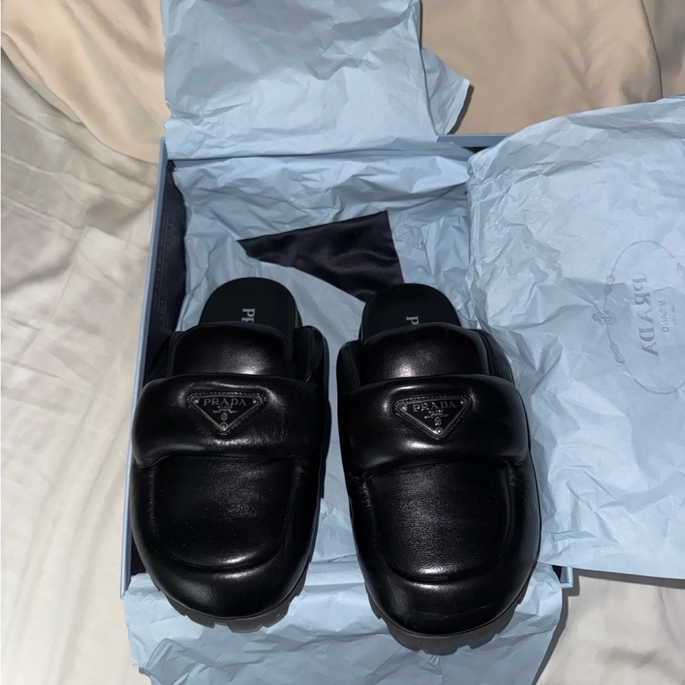 Prada Padded Leather Mule – Like New – Size 38 IT